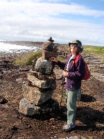 Joan adds to cairn