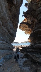 Passage through the sandstone