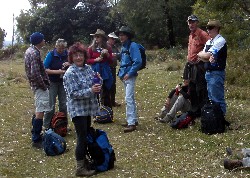 Pat and group on Durras Mountain