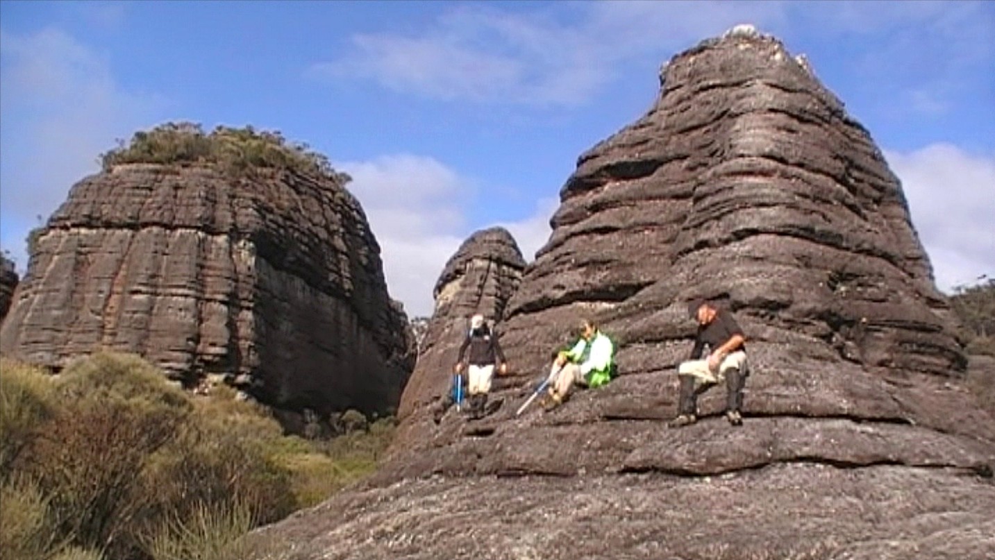 Resting on one of the Seven Gods Pinnacles