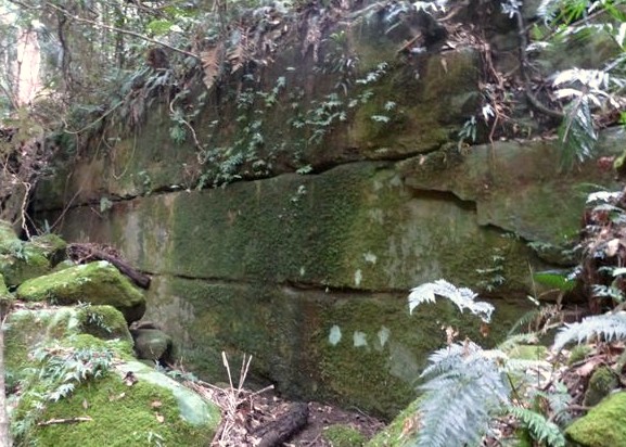 Creek stone wall