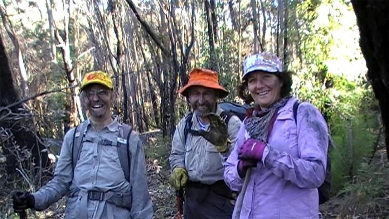 Three grubs, Bronwyn, David & Wendy, after a hard day's exploring