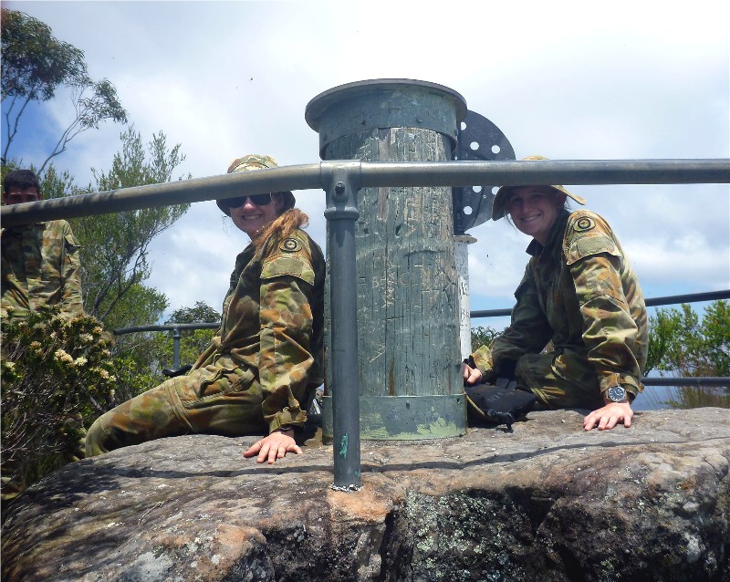 Defence Force Academy students on exercise at the top