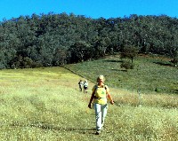 Donna in farmland at end of walk