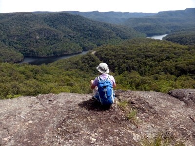 Heather overlooking the dam