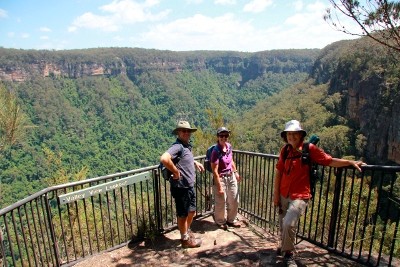 Mark, Wendy and Chris at Fitzroy Falls