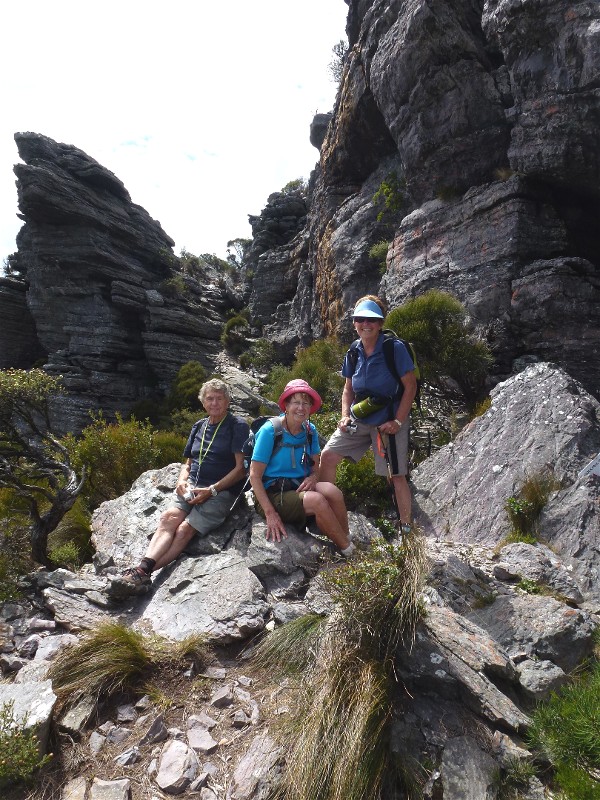 Bruce, Lesley and Jill at the summit of Mt Talyuberlup